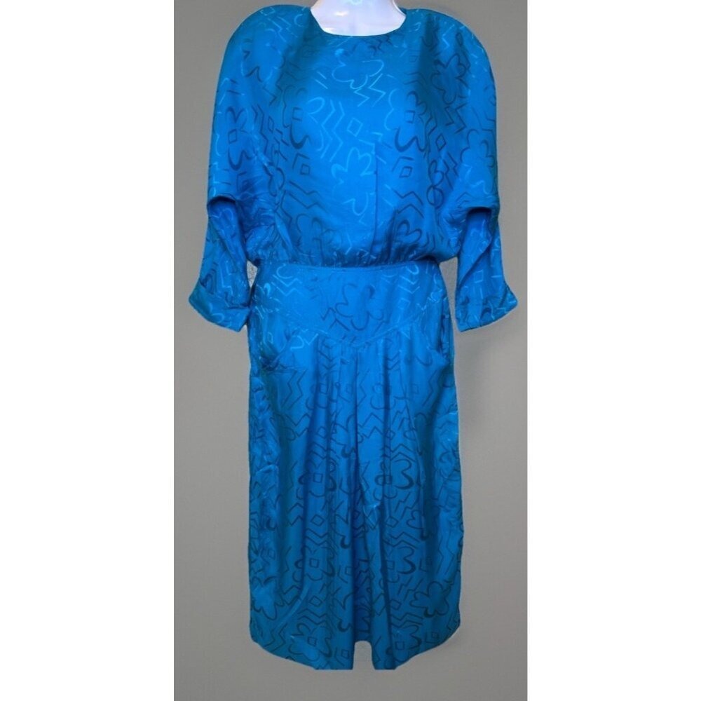 Cadaz Modest Style Silk Dress Size 8‎ Evening Party Sunday Best Easter Evrning